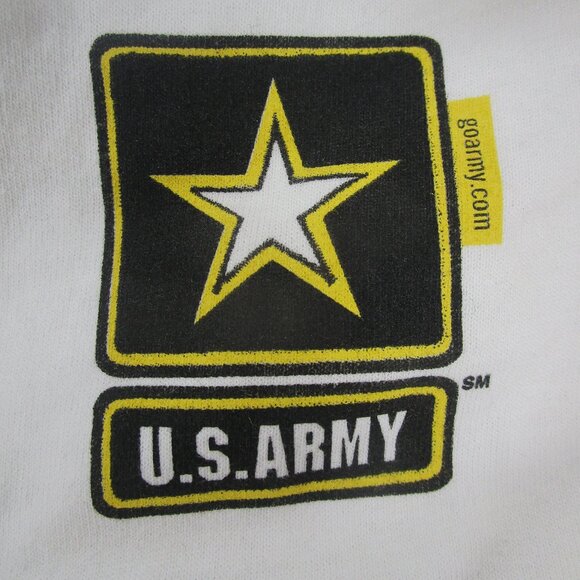NWOT Vintage U.S.ARMY T-Shirt Front/Back-Logos White Heavy Cotton XL - Picture 4 of 12